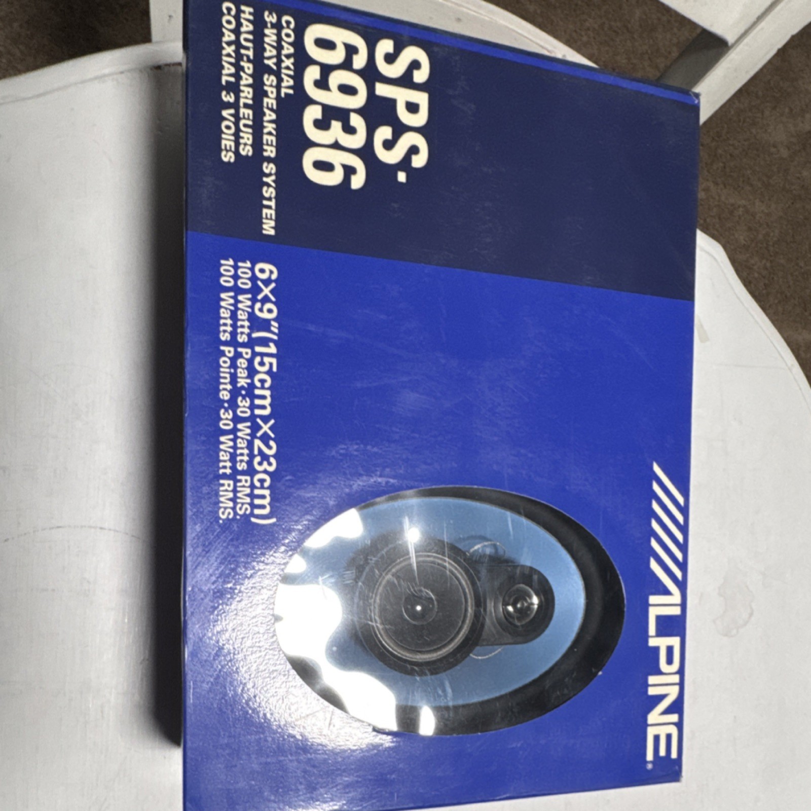 Alpine SPS-6936 Coaxial 3-Way Speaker System 6x9in 30W RMS C