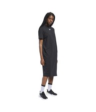 Reebok Womens Short Sleeve Shirt Dress Midi Dress, Black, Small