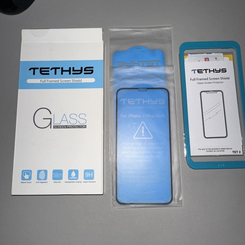 2 Pack iPhone 11 Pro Screen Protector Full Protection Tempered Tethys