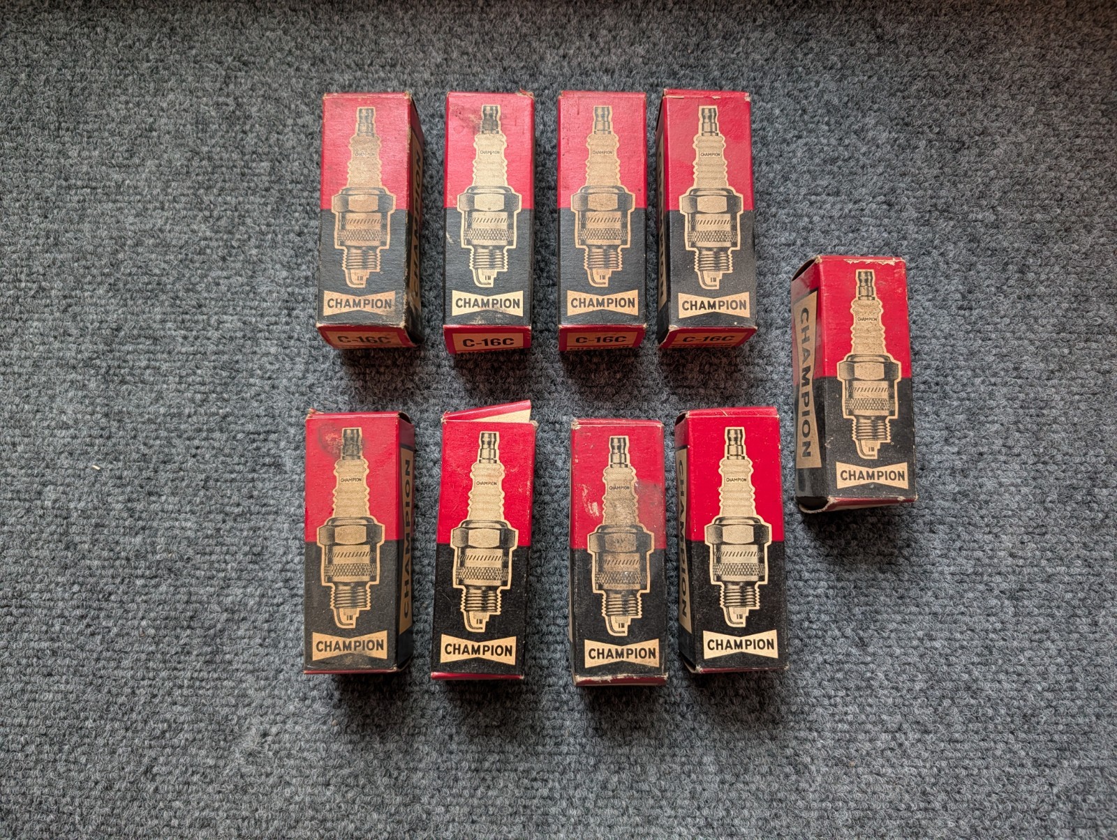 Champion C-16C spark plugs New Old Stock 9