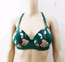 Auden Bra Green Floral The Daydream Push-Up Bra 36C EUC