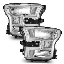 Headlights for 2015 OE Replacement Clear Lens Chrome Housing Clear Reflector