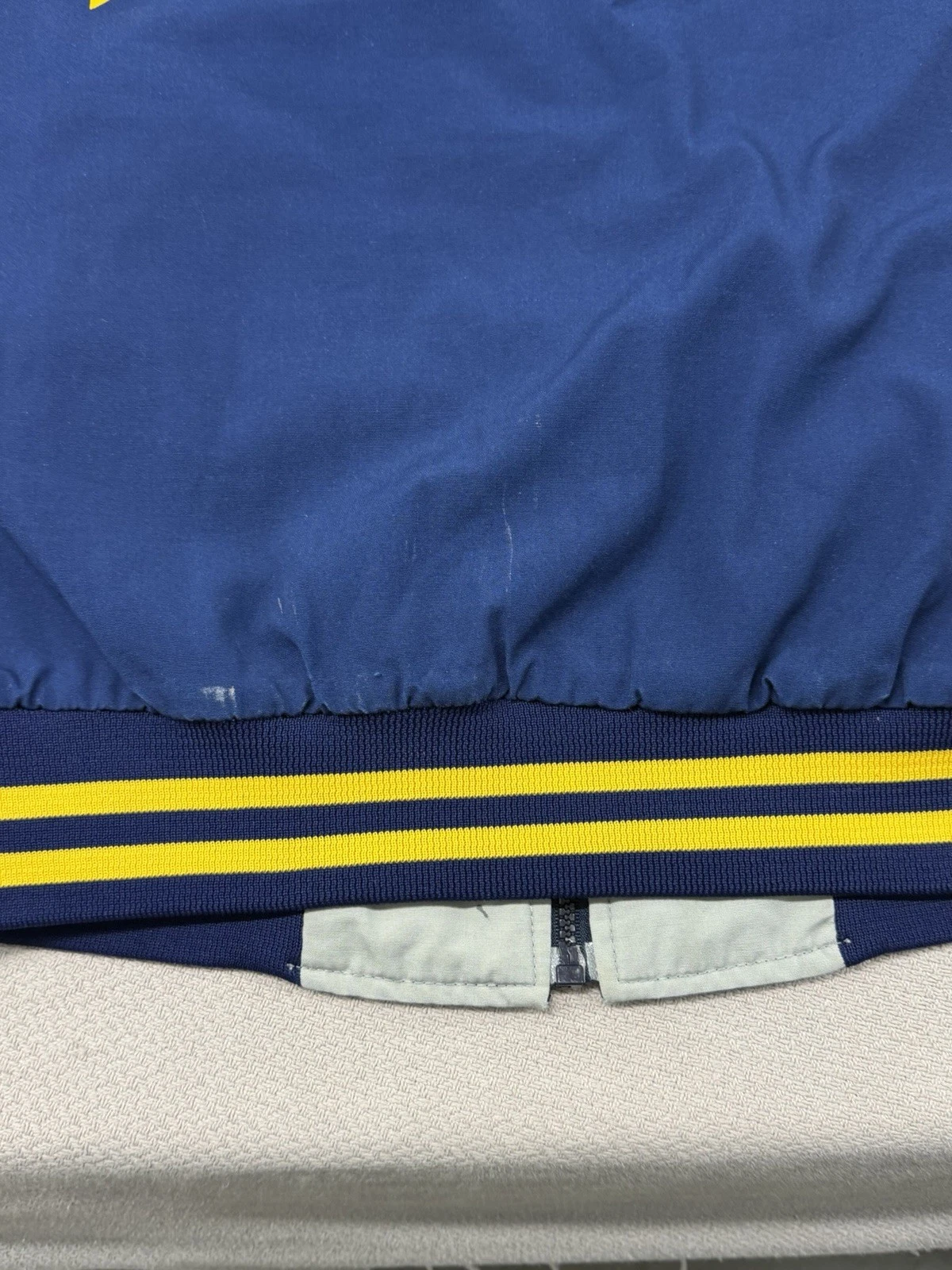 Vintage 90s Soffe US Navy Bomber Jacket Adult Small Blue Reversible - product detail image 9