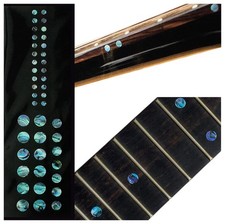 Inlay Sticker Fret Markers for Guitars & Bass - Custom Dots Set - Abalone Blue,F
