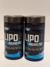 2X Nutrex Research Lipo-6 Diuretic  80 vcaps EXP. 08/27