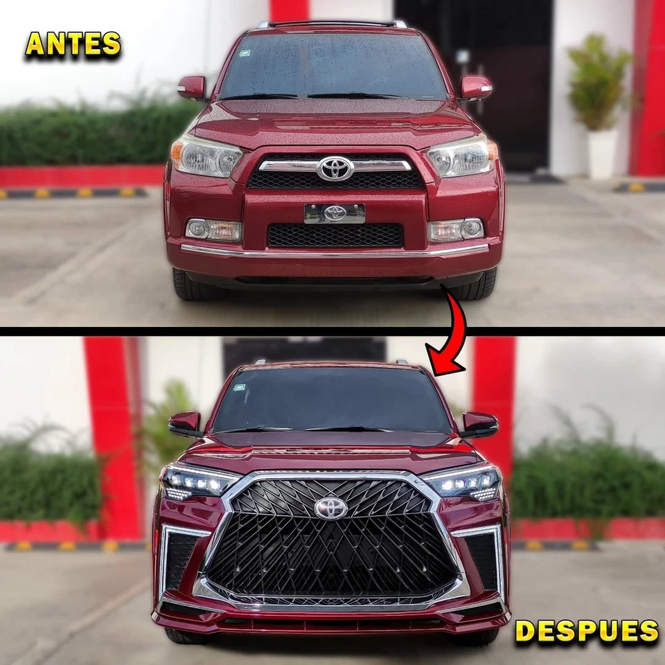FOR TOYOTA 4RUNNER 2010-2013 LEXUS STYLE BODY KIT FACELIFT BUMPER FASCIA CONVERS Foto 3 de 4