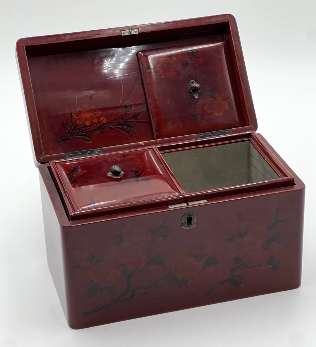 木制古董原版日本古董茶罐| eBay
