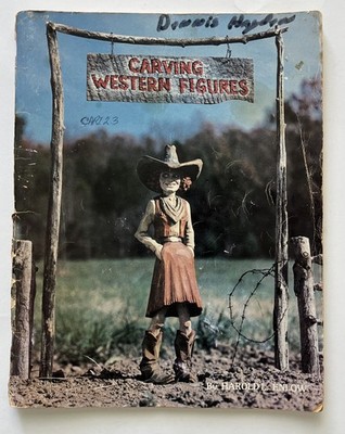 Carving Western Figures Book Enlow Patterns Wood 1984 Western Printing Co PB
