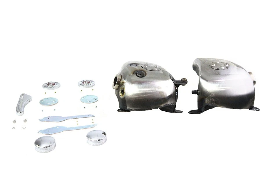 3.5 Gallon Bobbed Gas Tank Set for FL 1959-1960 Harley Davidson motorcycles Foto 4 de 4