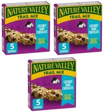 Nature Valley Chewy Trail Mix Granola Bars, Coconut Dark Chocolate 160g (3 Pack)