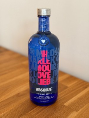 Absolut Vodka Love Limited Edition 1 Liter, selten, voll, versiegelt, 2018