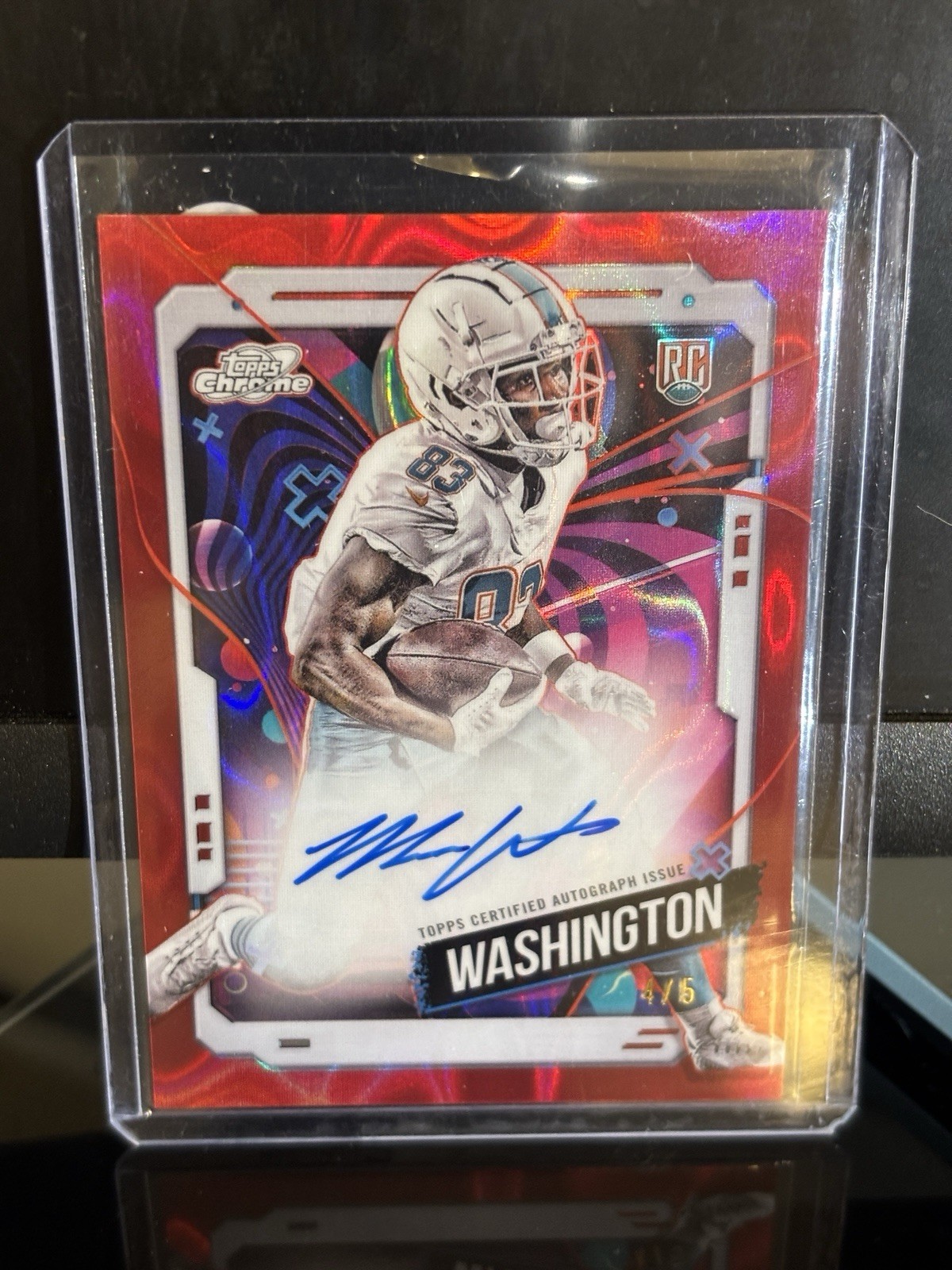 Malik Washington Topps Cosmic Chrome Cosmic Chrome Autographs #MWA Red Flare