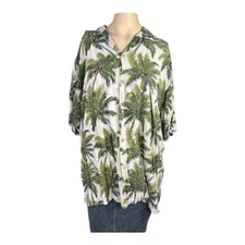 Paradise Found Honolulu Palm Tree Rayon Hawaiian Shirt