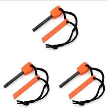 Prep-Right Survival Mini Alloy Waterproof Ferrocerium Flint Fire Starter - 3 PK