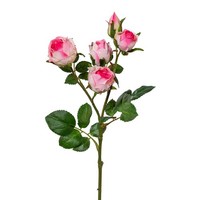 Kunstblume Polyantarose, 4Er Set, Farbe Rosa, HöHe Ca. 39 Cm