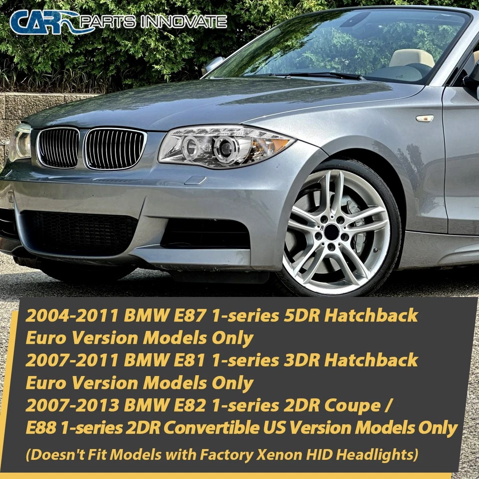 Fits BMW 04-11 E87 07-11 E81 07-13 E82 E88 LED Dual Halo Projector Headlights Foto 3 de 4