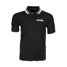 diadora Icon Short Sleeve Polo Shirt Mens Black Casual 179123-80013