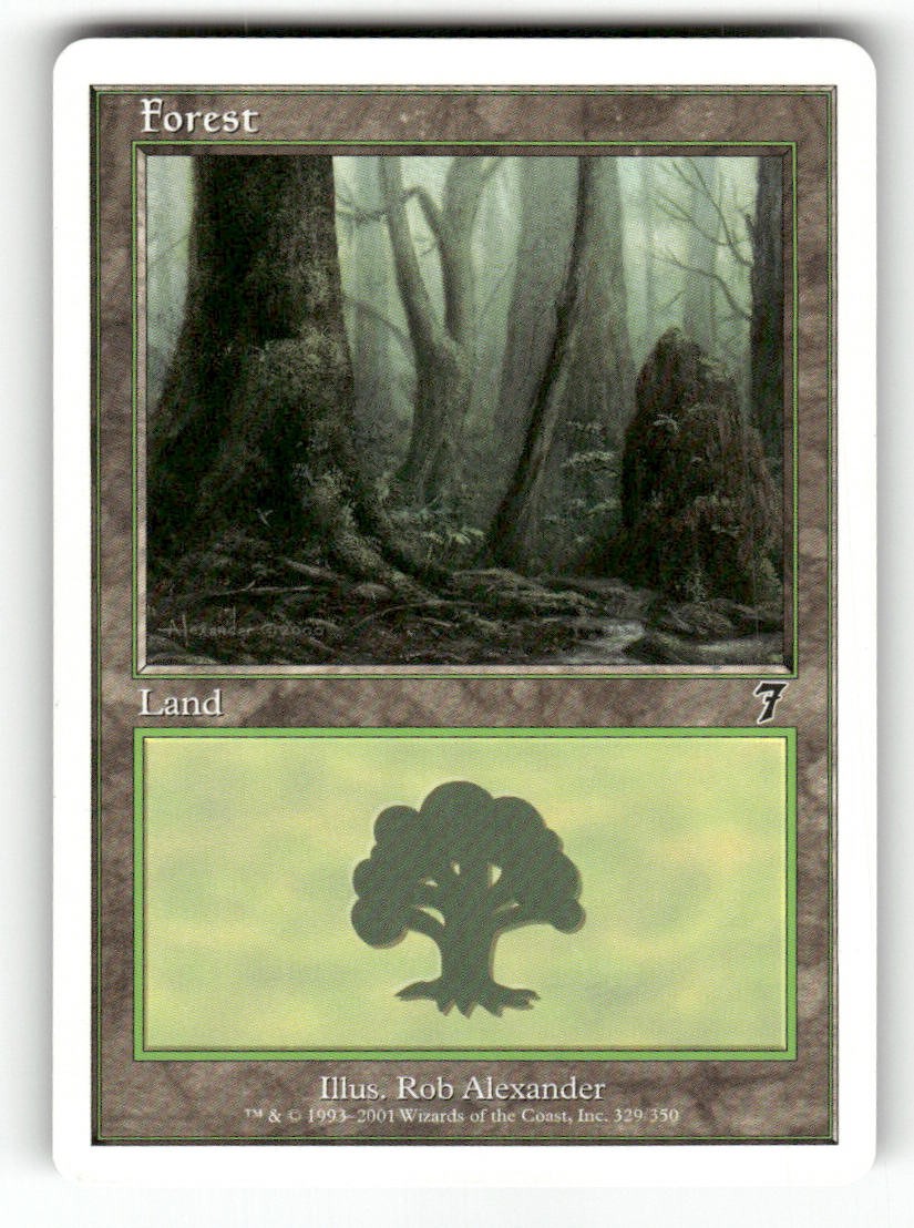 Forest (329) 329 Land 7th Edition Magic: The Gathering Moderately Played
