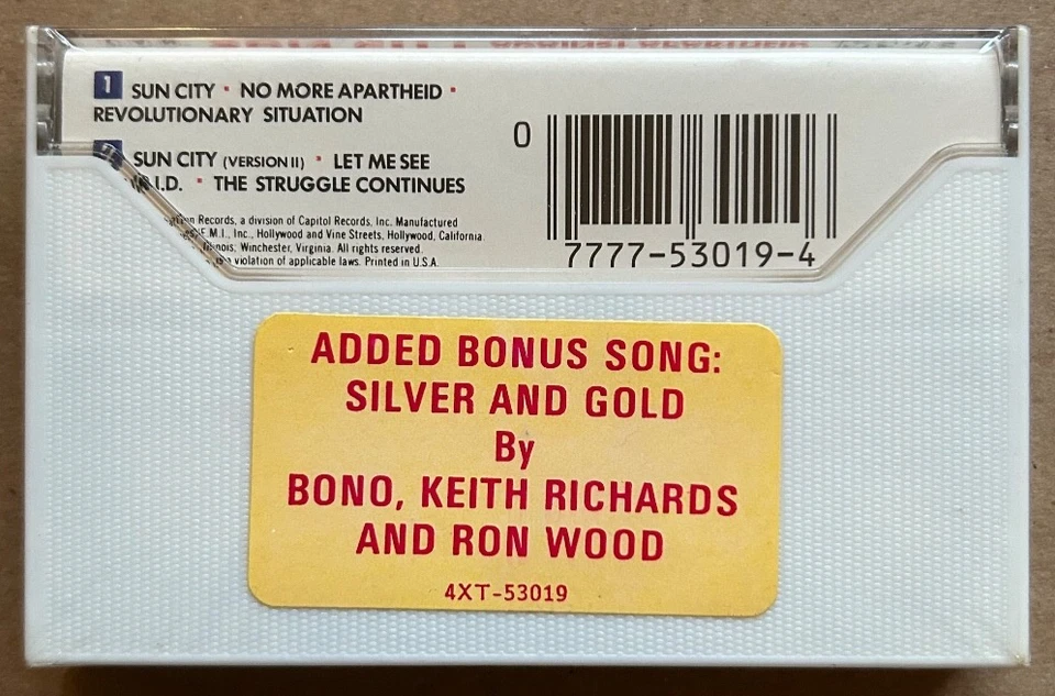 Sun City - Artists Against Apartheid w/ bonus track - Cassette - Brand New - Image 2 of 2