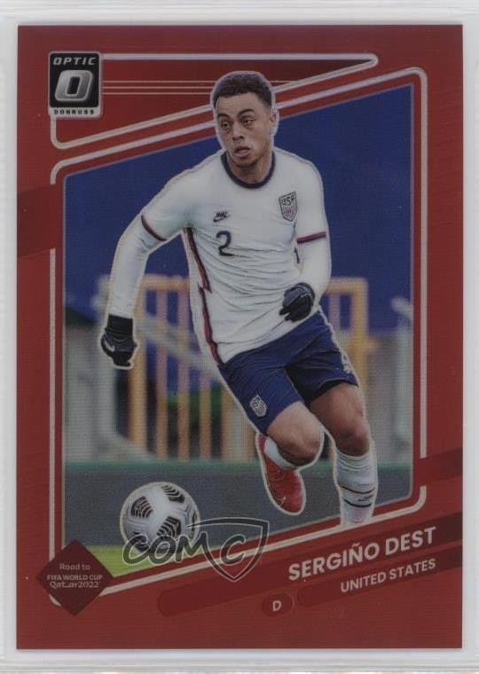 2021 Panini Donruss Road to Qatar Optic Red Prizm 12/149 Sergino Dest #162 12wc