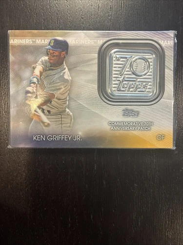 KEN GRIFFEY JR 2021 Topps 70th Anniversary Logo Patch Card ~ Mariners