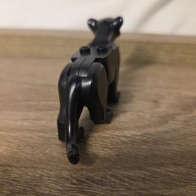 LEGO Black Panther From Set 60159 Animal Minifig City Town Jungle Cat Green Eyes