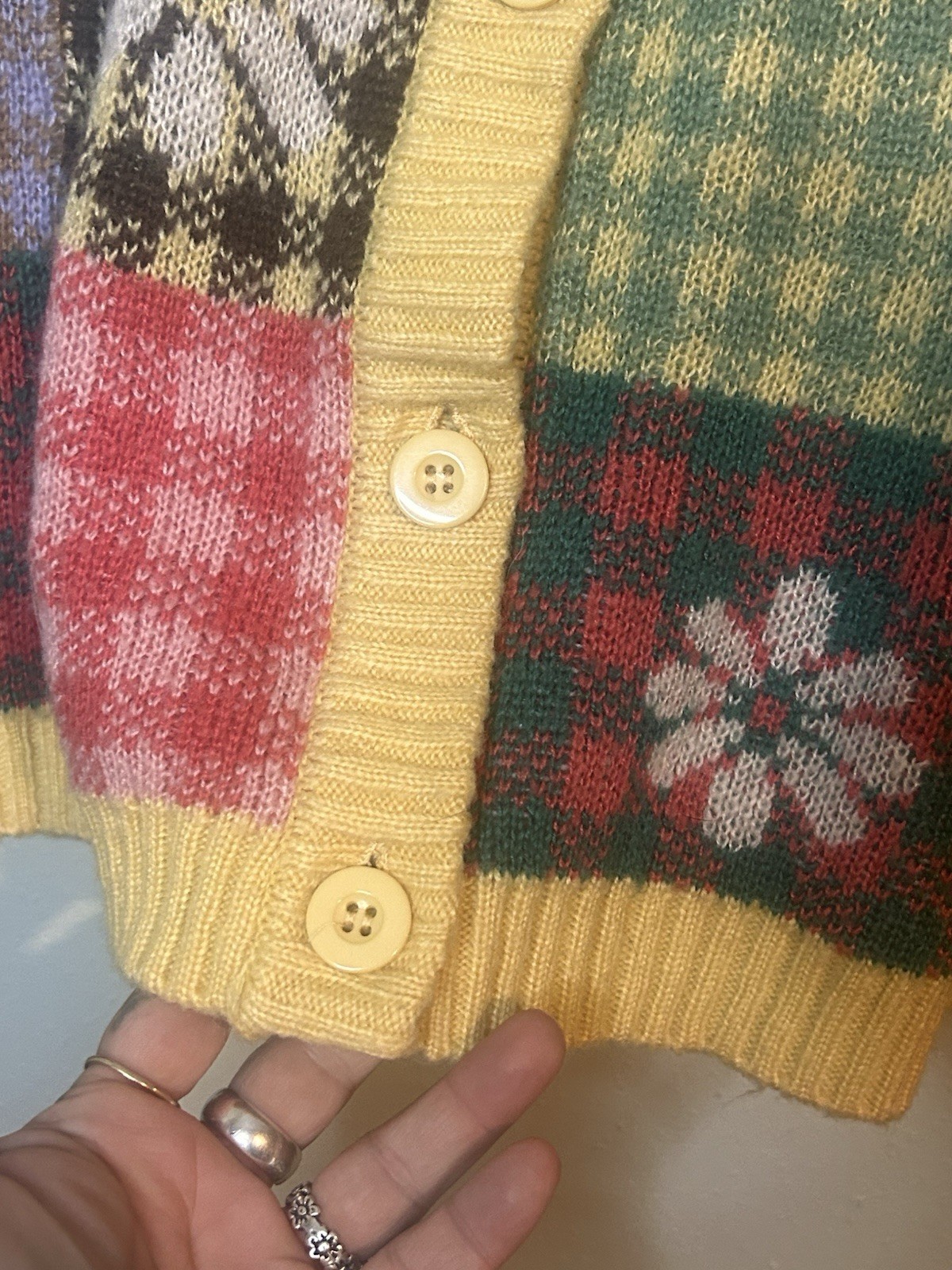 The Ragged Priest Multicolor Patchwork Dolly Knit… - image 6