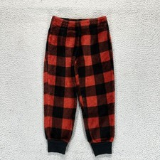 Cat  Jack Red Black Buffalo Plaid Kids XS 4/5 Sleepwear Fleece Pajama Pants