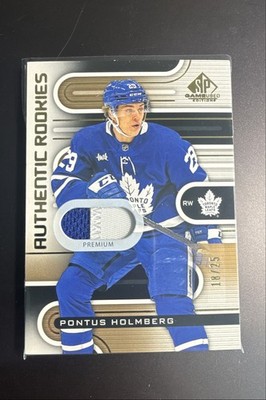 2022-23 Upper Deck SP Game Used - Authentic Rookies Pontus Holmberg #203 Gold...