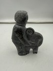 Inuit Soapstone Sculpture Eskimo Art Signed Father & Son? Lorentz Josefsen