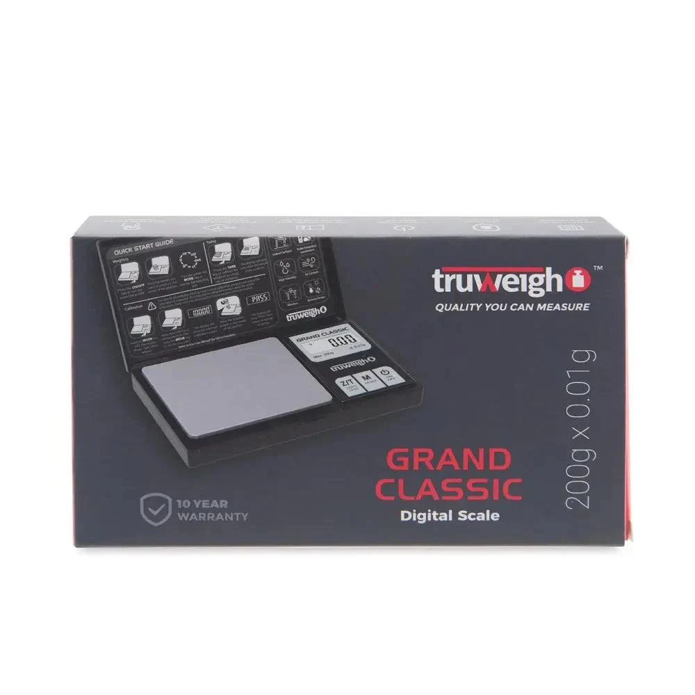 Truweigh Grand Classic Digital Scale - 200g X 0.01g
Opens in a new window or tab