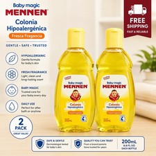 2 Pack Baby Magic Mennen Hypoallergenic Cologne Fresh Fragrance 200mL Each