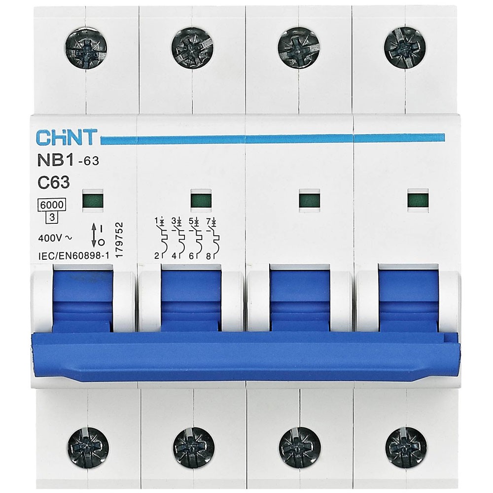Chint NB1-63 4P C32 Circuit Breaker 32A 240/415V 6kA Protection
