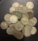 Canadian Silver Dime Lot, 80% Silver, 93g Total Weight, World Coins