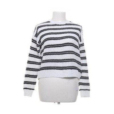 Up2, Strickpullover, Größe: M, Weiß/Schwarz, Chevron, Damen #OIz