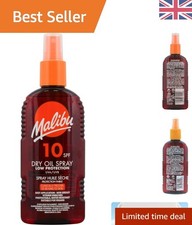 200ml SPF 10 Non-Greasy Dry Oil Spray: Effortless Tanning & UV Protection 43.00 per litre