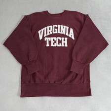 Vintage Champion Reverse Weave Virginia Tech Sweatshirt University USA Made 90s