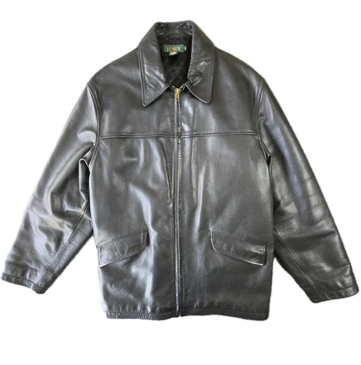 J.CREW Leather Outer Shell Black Coats, Jackets & Vests for Men