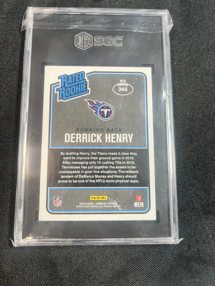 Donruss Derrrick Henry 2016 clasificación #365 novato rojo prueba de prensa SGC 10 Foto 2 de 2