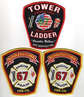 Rohrerstown East Hempfield Twp. Fire Company Dept. Station Patch PA Lancaster 67