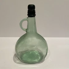 Almaden Vineyards Green Glass Wine Decanter Jug 1.5L  Or 2/5 Gallon Vintage