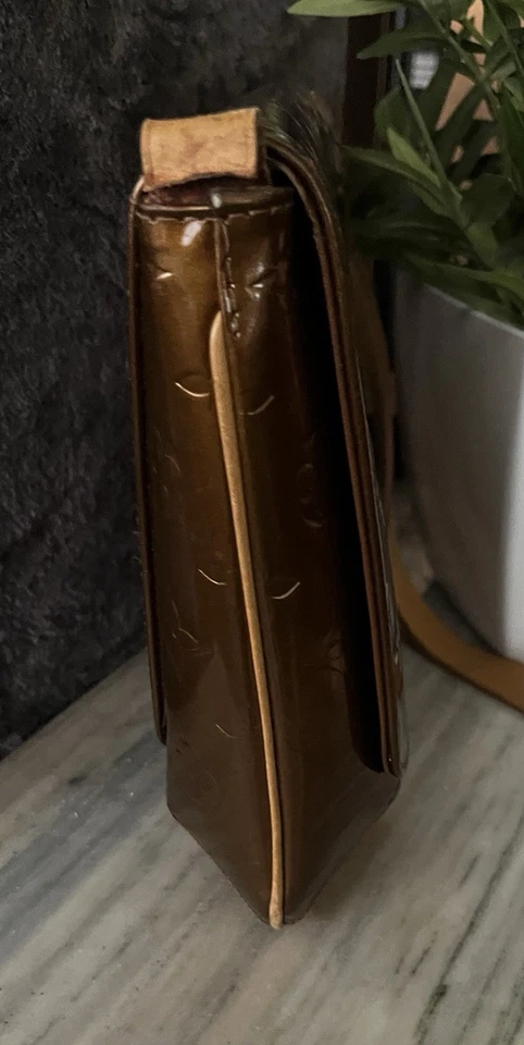 Louis Vuitton Damen Tasche Vernis Thompson Street Monogramm Clutch Bronze Braun - Bild 3 von 4