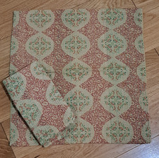 Pottery Barn Pillow Covers 18" Cotton Embroidered Floral Block Print Set of 2