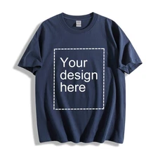100% Cotton Unisex Tee Custom T-Shirt Personalized Print Tshirt for Men & Women