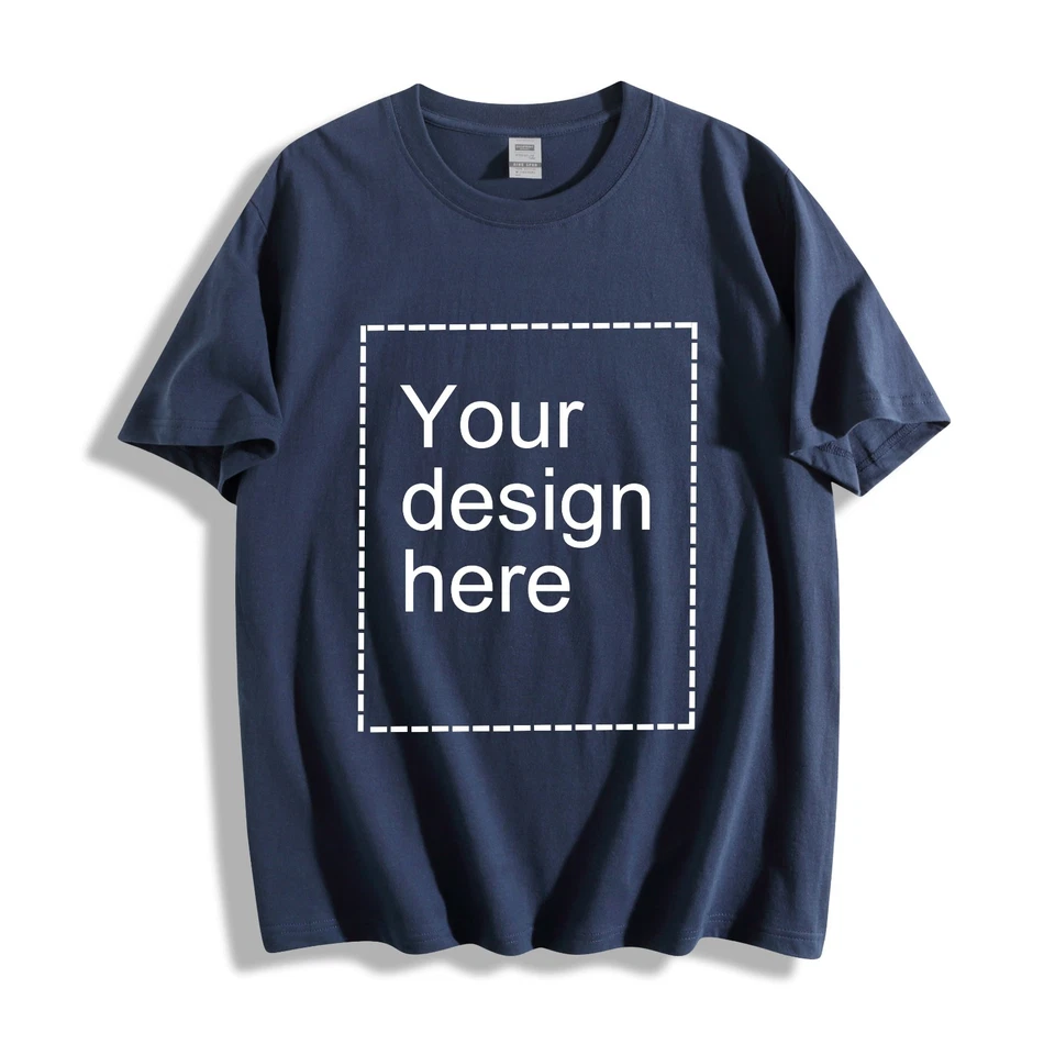 100% Cotton Unisex Tee Custom T-Shirt Personalized Print Tshirt for Men & Women - Image 1 of 4