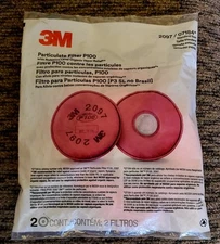3M 2097 P100 Particulate Filter Nuisance Level Organic Vapor Pack of 2 EXP 10/27