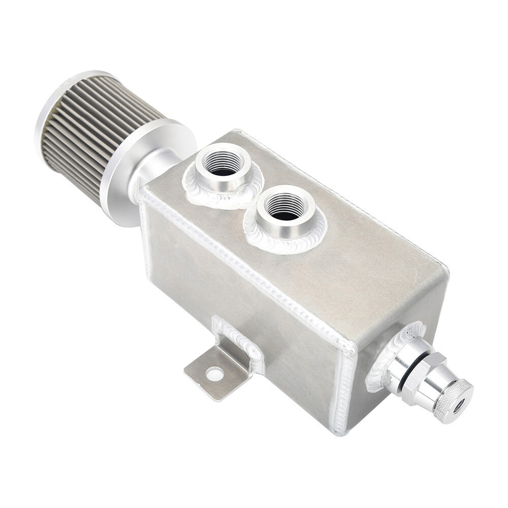 1L Oil Catch Can Tank With Breather Filter & Drain Tap Baffled AN10 Universal SR eBay