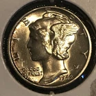 Uncirculated 1942 Philadelphia Mint Silver Mercury Dime