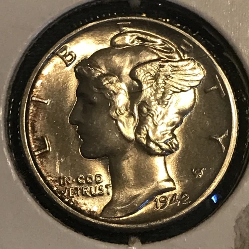 Uncirculated 1942 Philadelphia Mint Silver Mercury Dime