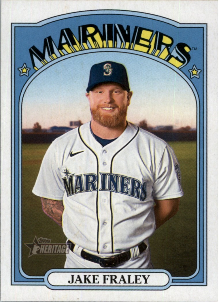 Jake Fraley 2021 Topps Heritage High Number Base #625 Seattle Mariners